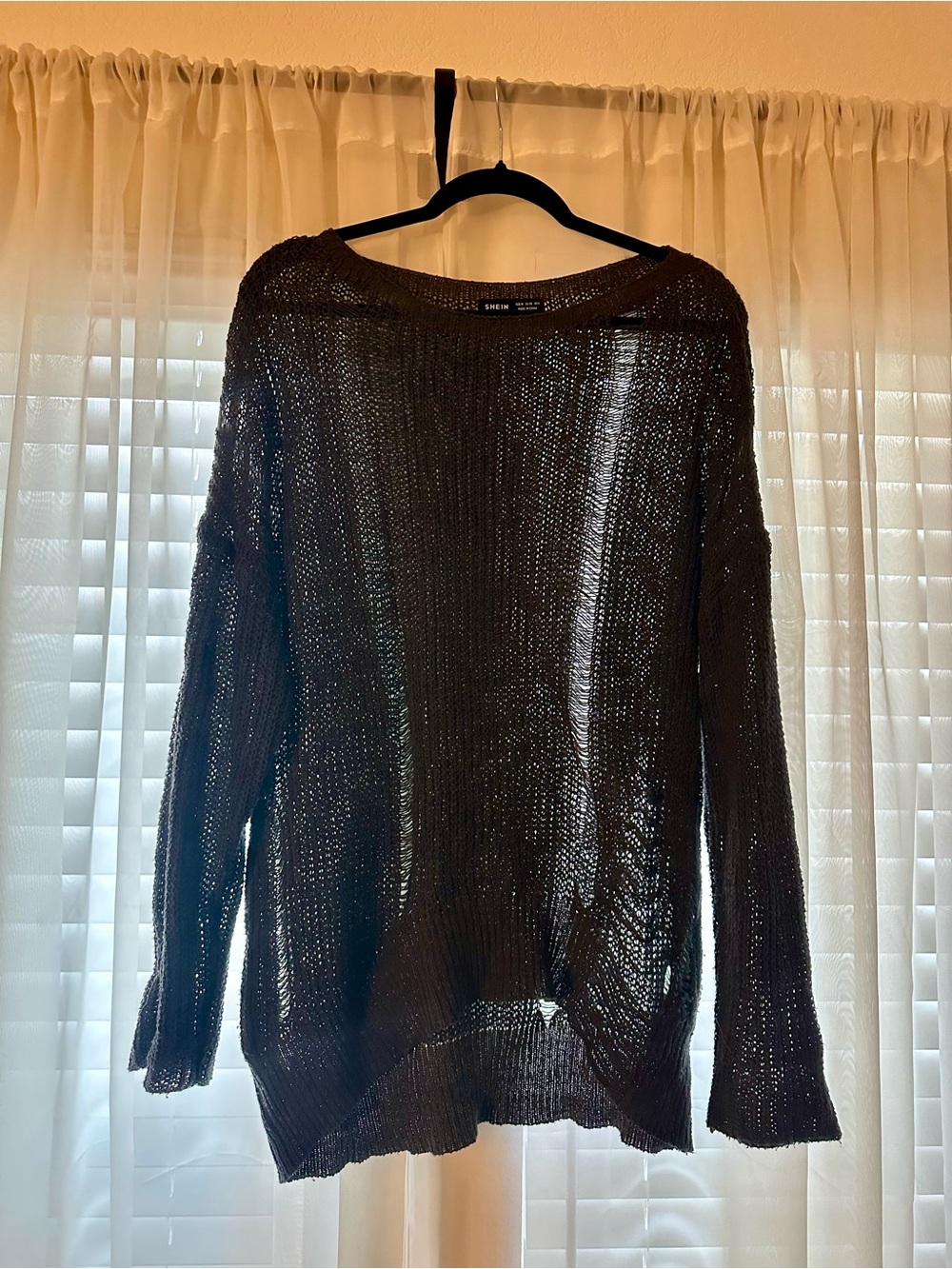 Gray Distressed Sweater